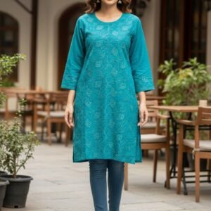 Sea Green Shirt Lawn Embroidered