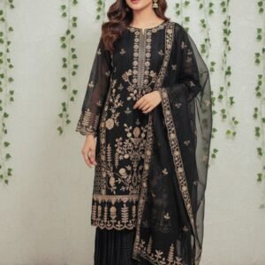 Black crincket trousers