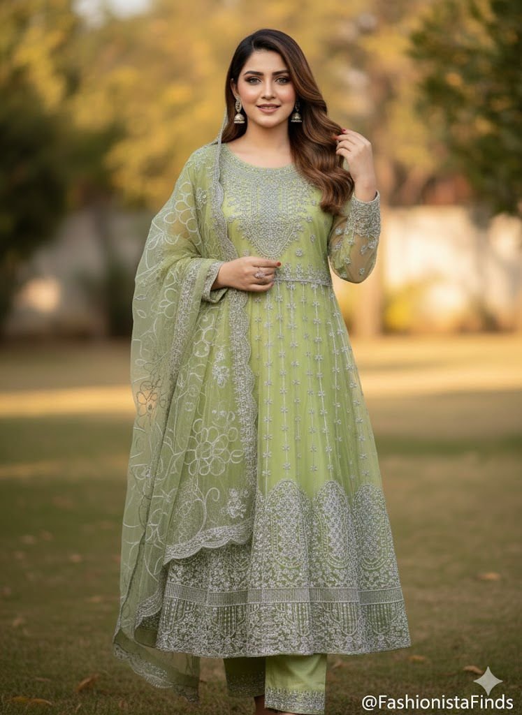 Pista green Net Long Frok