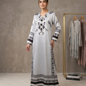 Digital Print 2 Pc Suite with hand work of Pearls and sequence