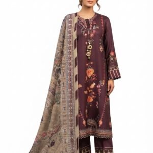 Elegant Shamooz Silk Digital Printed 3-Piece Suit